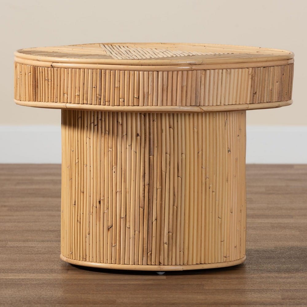 bali & pari - Iryna End Table in Light honey - Iowai-Natural Rattan-ET view 7