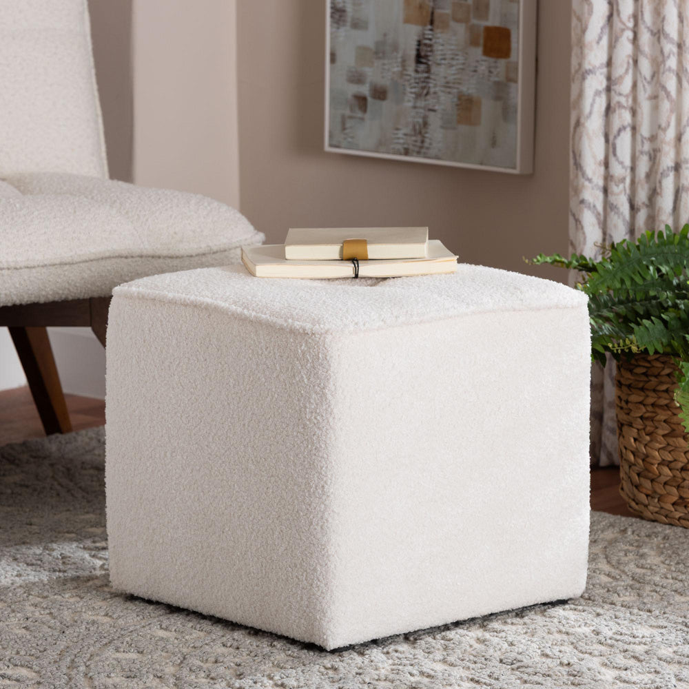 bali & pari - Isaiah Ottoman in Ivory - 1709A-Beige-Ottoman view 5