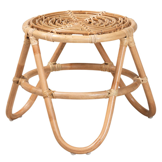 bali & pari - Jacinda End Table in Natural Brown - DC785-Rattan-ET view 2