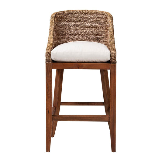 bali & pari - Jasper Bar Stool in Brown Wash - MD-39838 Jasper-Brown Wash-Cushion-BS view 2