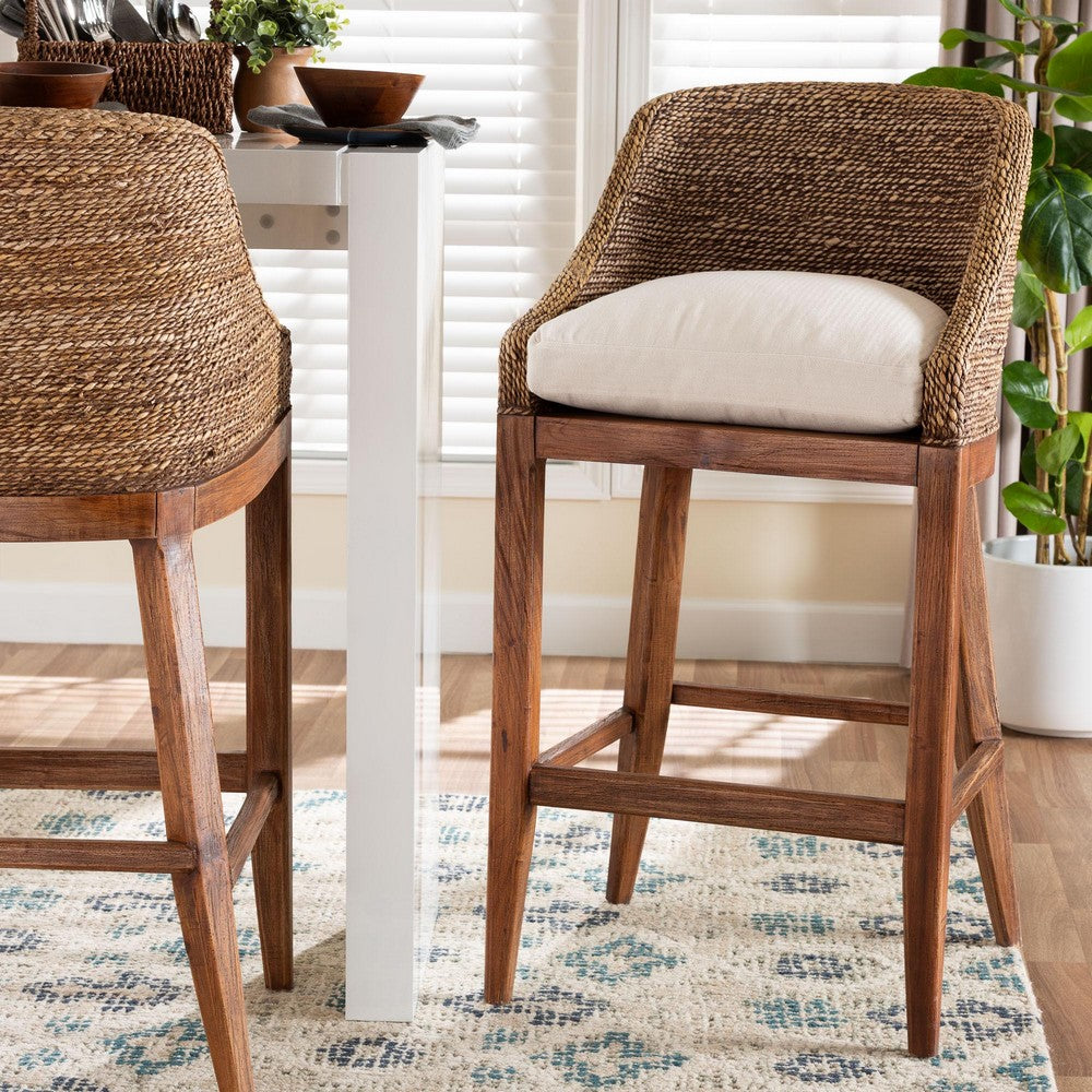 bali & pari - Jasper Bar Stool in Brown Wash - MD-39838 Jasper-Brown Wash-Cushion-BS view 8