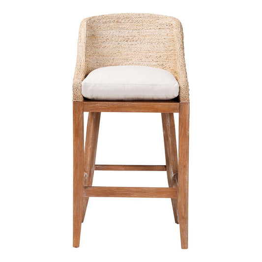 bali & pari - Jasper Bar Stool in White Wash - MD-39838 Jasper-White Wash-Cushion-BS view 2