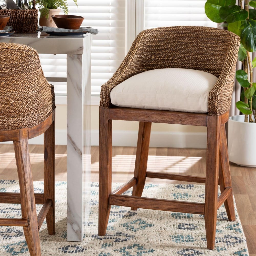 bali & pari - Jasper Counter Stool in Brown Wash - MD-39837 Jasper-Brown Wash-Cushion-CS view 8