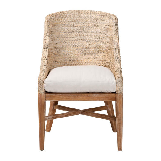 bali & pari - Jasper Dining Chair in White Wash - MD-39836 Jasper-White Wash-Cushion-DC view 2