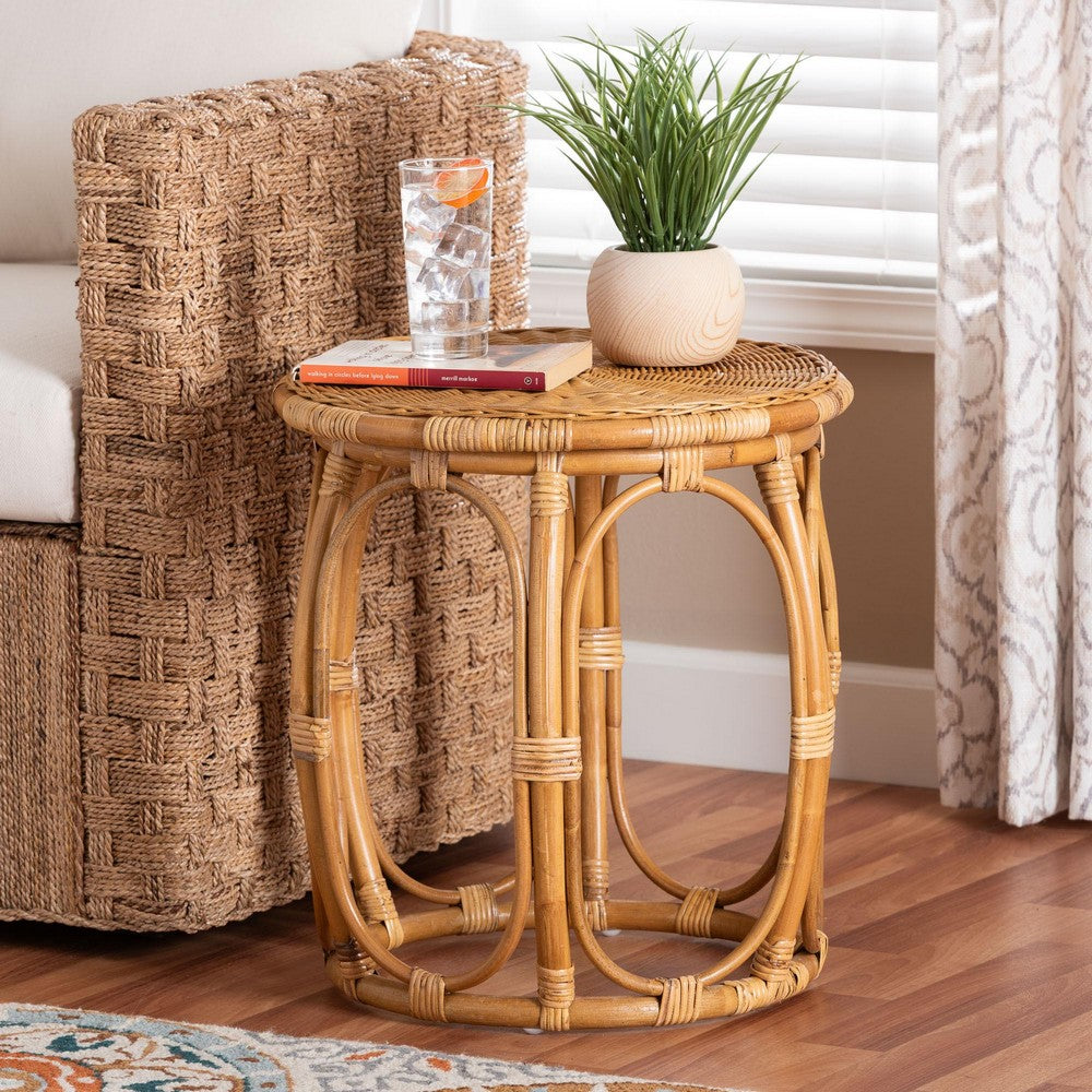 bali & pari - Jayana End Table in Light Honey - DC20058-Light Honey Rattan-ET view 7
