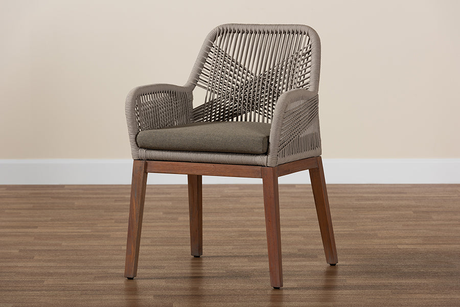 bali & pari - Jennifer Dining Chair in Grey/Walnut Brown - Jennifer-Grey-DC-Arm view 10