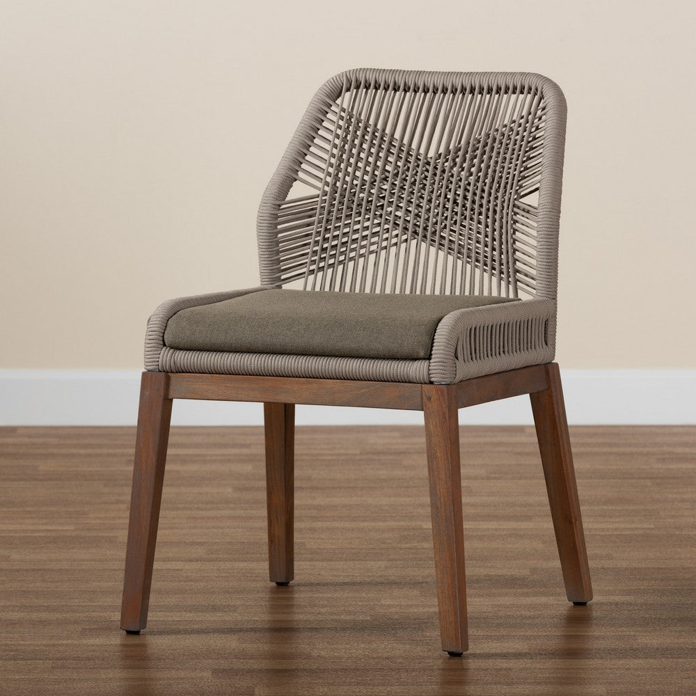 bali & pari - Jennifer Dining Chair in Grey/Walnut Brown - Jennifer-Grey-DC-No Arm view 9