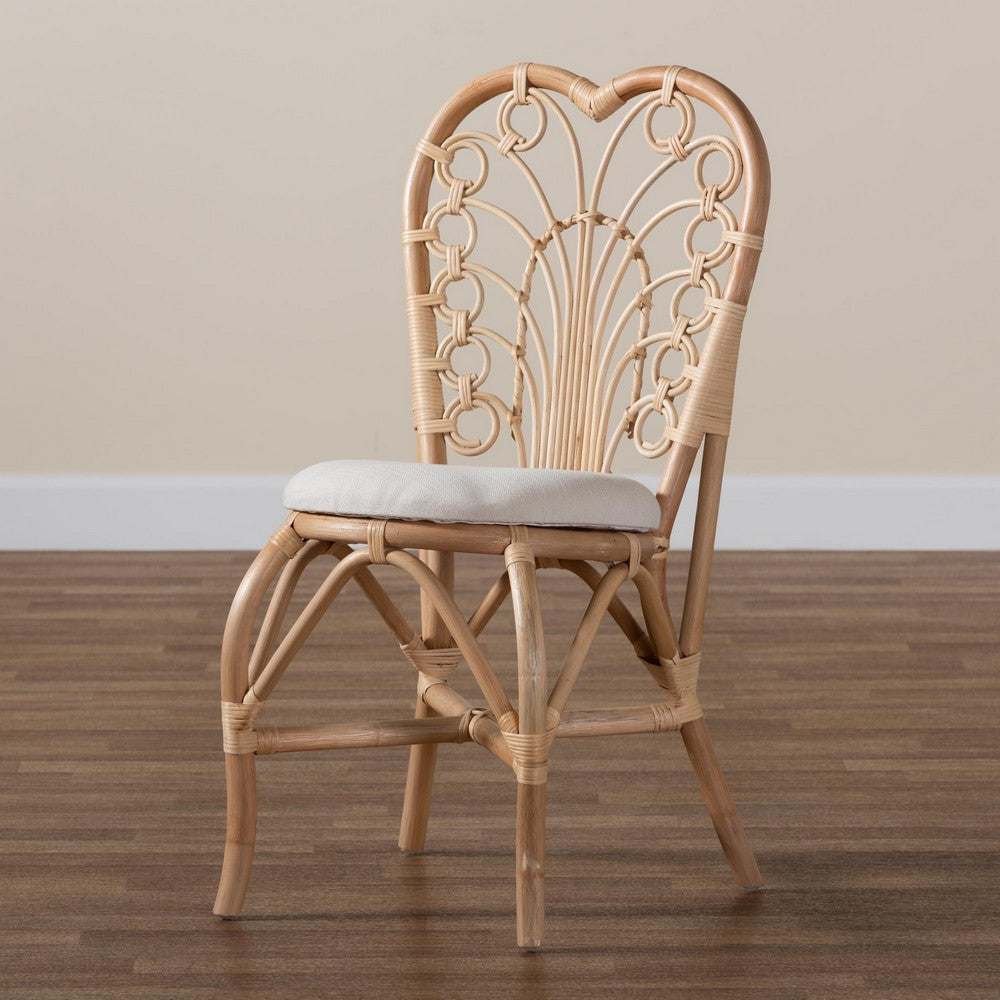 bali & pari - Jerica Dining Chair in White/Natural Brown - RCN010-Rattan-DC view 9