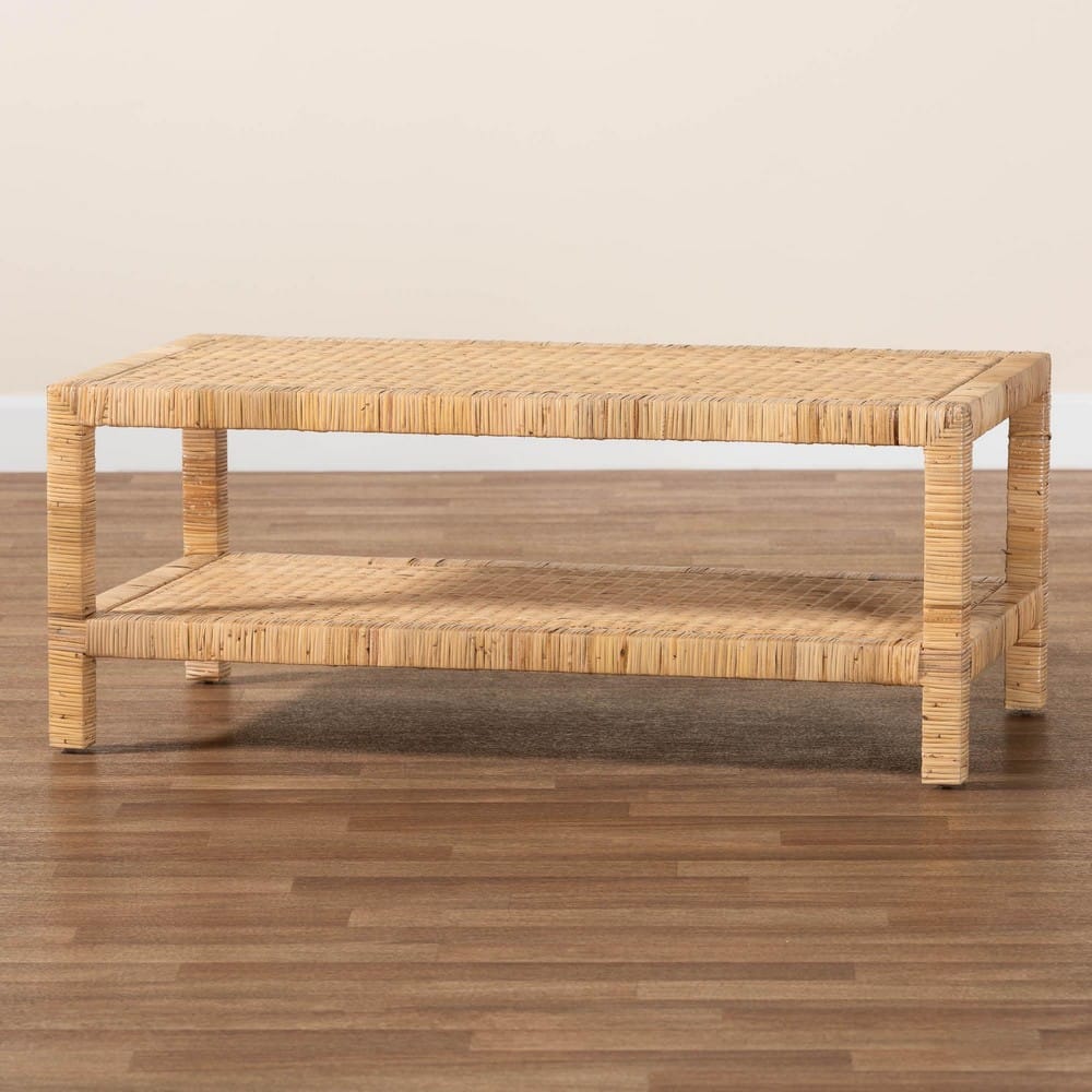 bali & pari - Kalimantan Coffee Table in Light Honey - KALIMANTAN-Rectangle-Rattan-Coffee Table view 7