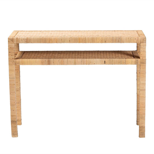 bali & pari - Kalimantan Console Table in Light Honey - KALIMANTAN-Rattan-Console Table view 2