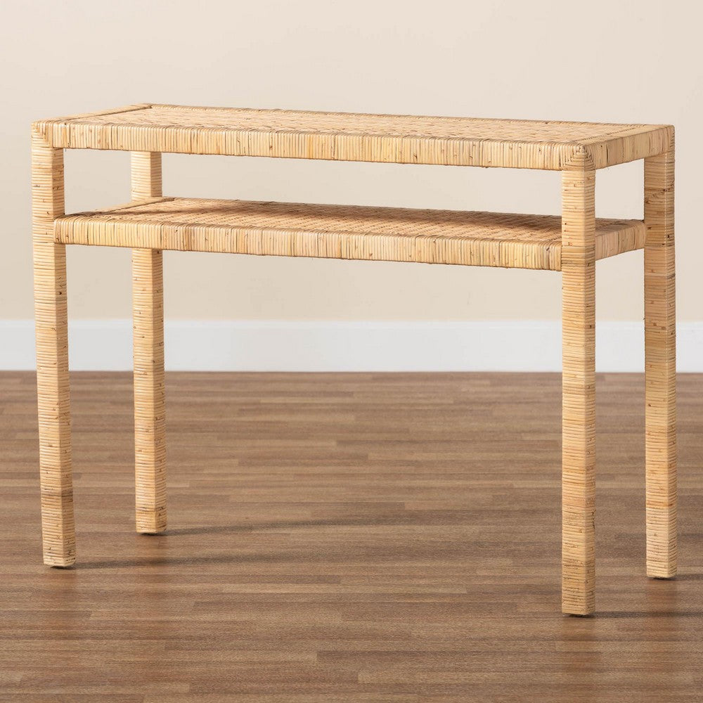 bali & pari - Kalimantan Console Table in Light Honey - KALIMANTAN-Rattan-Console Table view 8