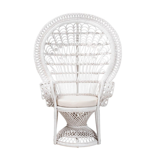 bali & pari - Kallima Chair in White - WS042-Solid White Rattan-CC view 2