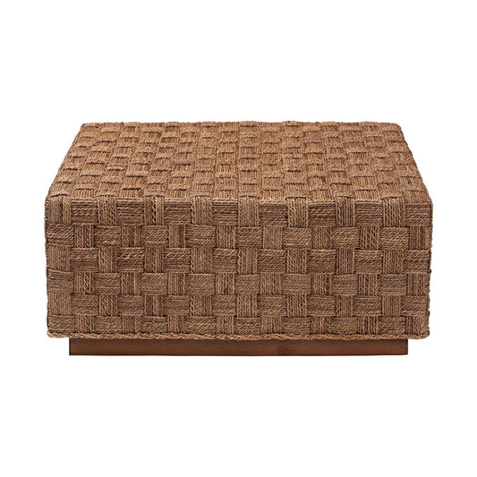 bali & pari - Karina Coffee Table in Natural Seagrass/Light Brown - KARINA-Seagrass-Coffee Table view 2