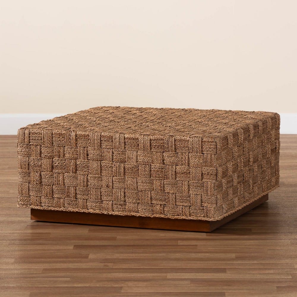 bali & pari - Karina Coffee Table in Natural Seagrass/Light Brown - KARINA-Seagrass-Coffee Table view 8