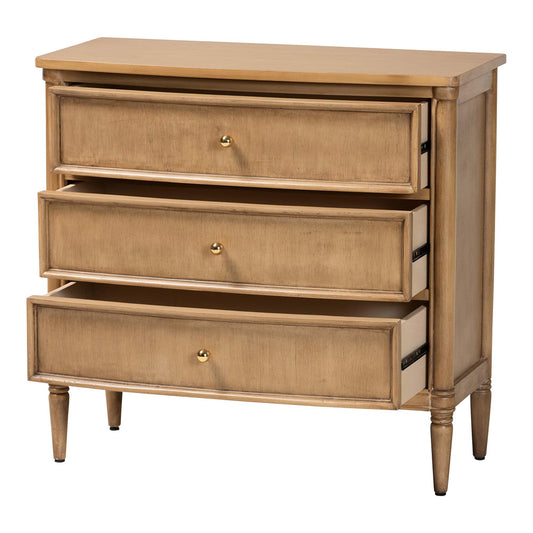 bali & pari - Karmel Chest in Light Oak Brown - Karmel-Antq Beige-Wooden-3DRW-Chest view 2