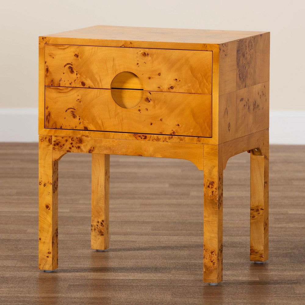 bali & pari - Kayla Nightstand in Light Mappa Burl - SVN-1152-Natural Burl Op1-Kayla-NS view 9