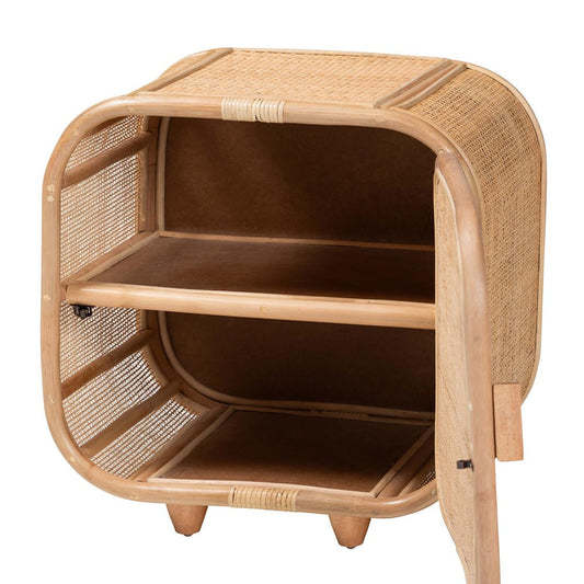 bali & pari - Keita Nightstand in Natural - WS062-B-Natural Rattan-NS view 2