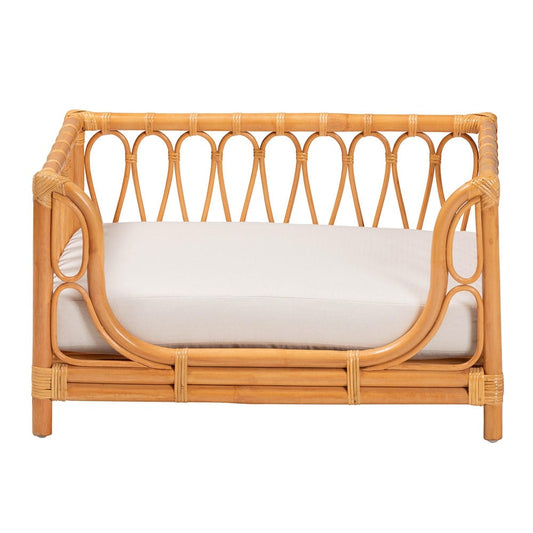 bali & pari - Kierra Pet Bed in Honey - Model 1-Light Honey Rattan-Pet Bed view 2