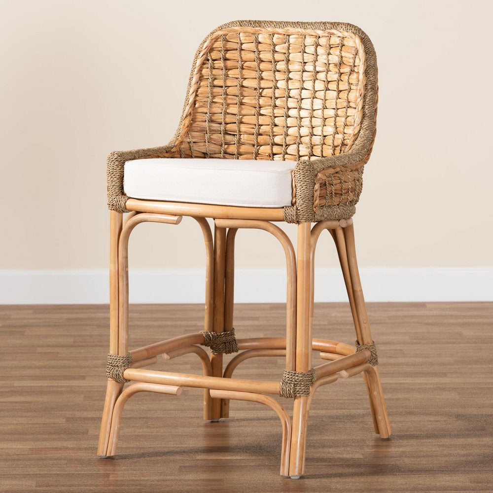 bali & pari - Kyle Counter Stool in White/Natural Brown - Kyle-Rattan-CS view 9