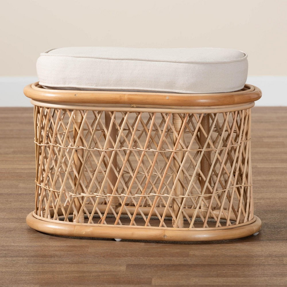 bali & pari - Ladonna Ottoman Footstool in Natural - WS072-Natural Rattan-Stool view 8