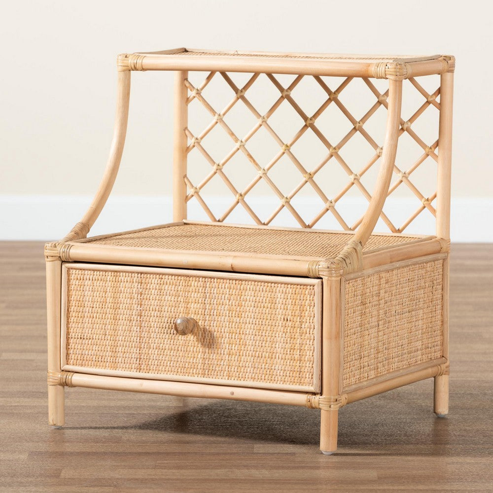 bali & pari - Lalo Nightstand in Natural Brown - WS018-Rattan-NS view 9