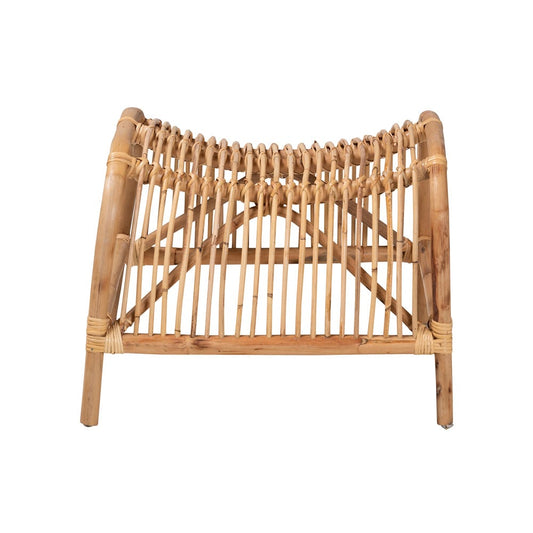 bali & pari - Lamaria Footstool in Natural Brown - DC9099-Rattan-Footstool view 2