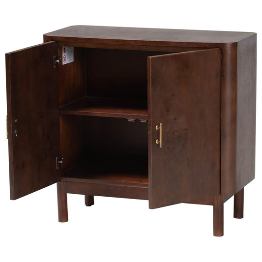 bali & pari - Latika Storage Cabinet in Dark Walnut - SVN-789-Dark Walnut-Blopy-Cabinet view 2