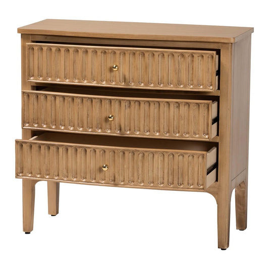 bali & pari - Lavi Chest in Antique Beige - Lavi-Antq Beige-Wooden-3DRW-Chest view 2