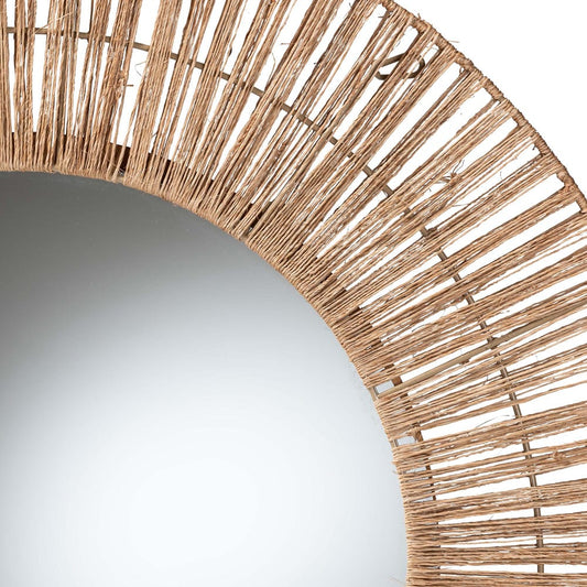 bali & pari - Leala Mirror in Natural Brown - F232-FT30-Jute-Mirror view 2