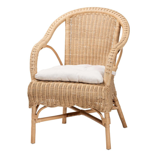 bali & pari - Liam Dining Set in Light Honey - Liam-Light Honey Rattan-5PC Dining Set view 2