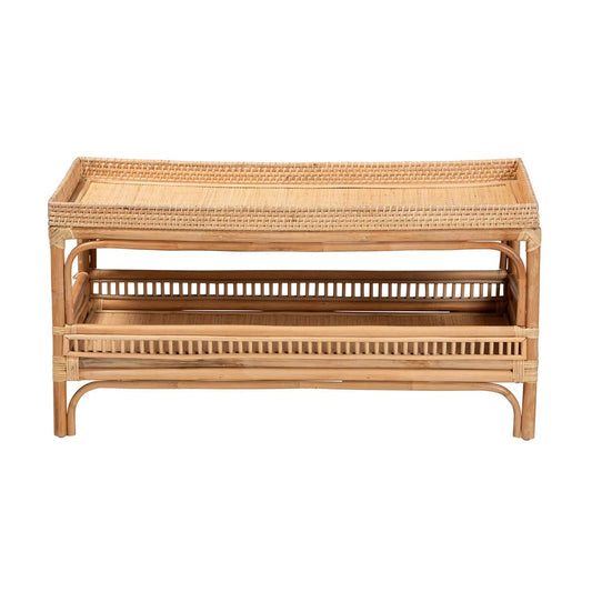 bali & pari - Lombok Coffee Table in Natural - Lombok-Natural Rattan-CT view 2