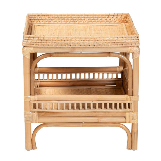bali & pari - Lombok End Table in Natural - Lombok-Natural Rattan-ET view 2