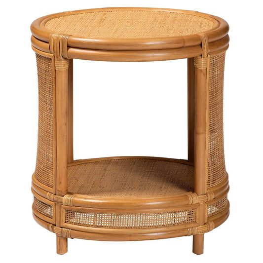 bali & pari - Louis End Table in Light Honey - Louis-Light Honey Rattan-ET view 2