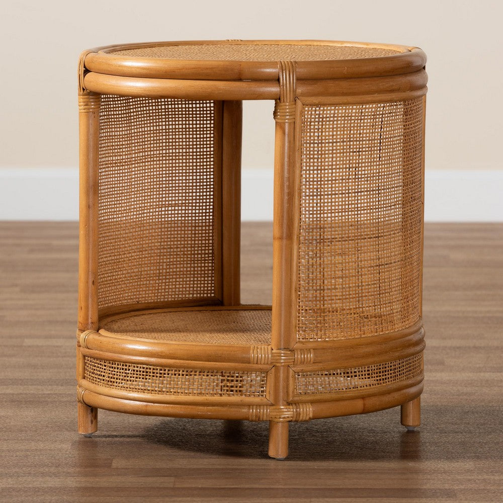 bali & pari - Louis End Table in Light Honey - Louis-Light Honey Rattan-ET view 9