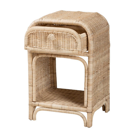 bali & pari - Magni Nightstand in Natural Brown - WS024-Rattan-NS view 2