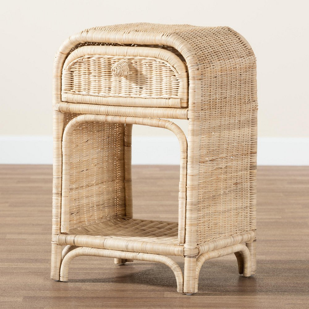 bali & pari - Magni Nightstand in Natural Brown - WS024-Rattan-NS view 9