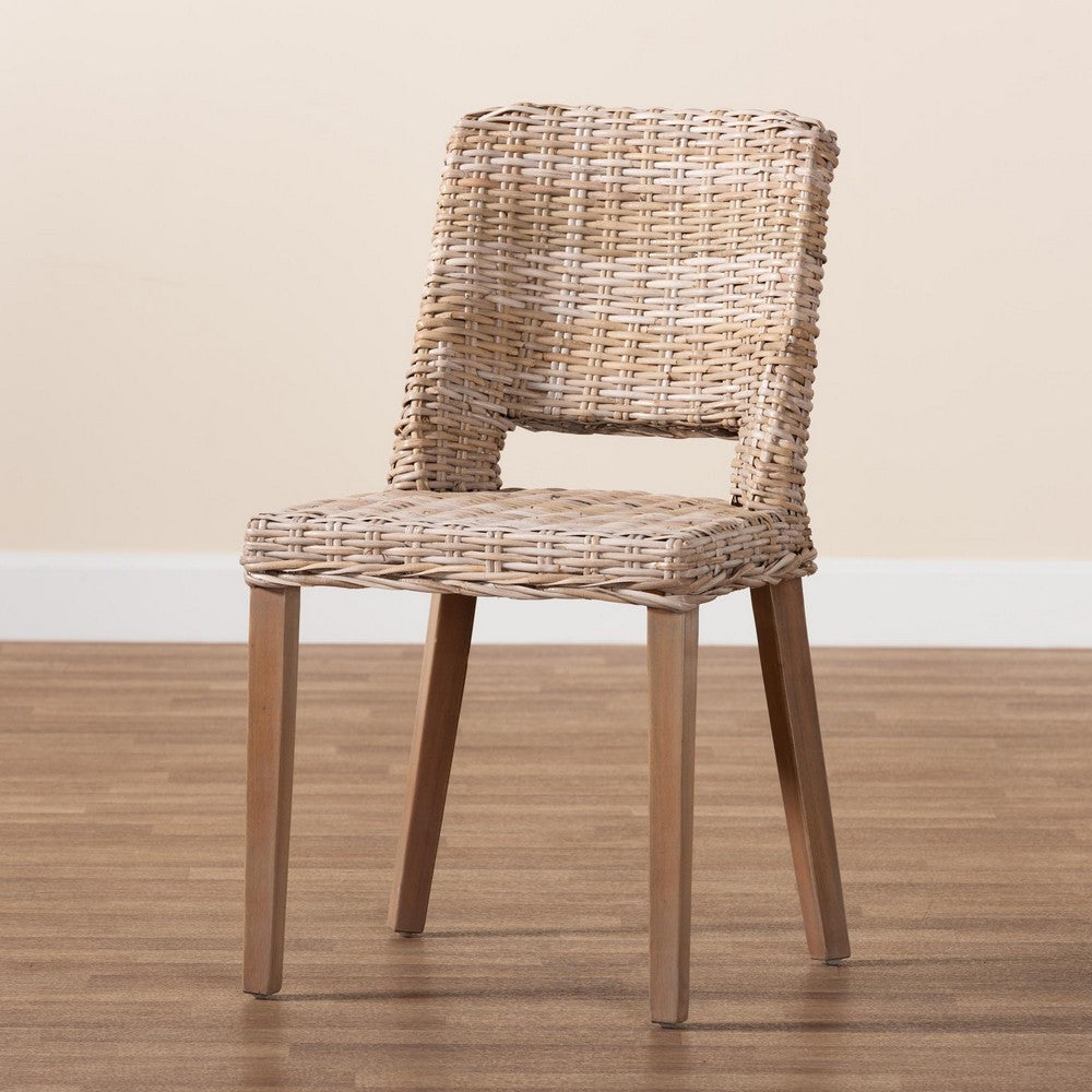 bali & pari - Magy Dining Chair in Greywashed/Brown - Magy-Grey Natural-DC view 9