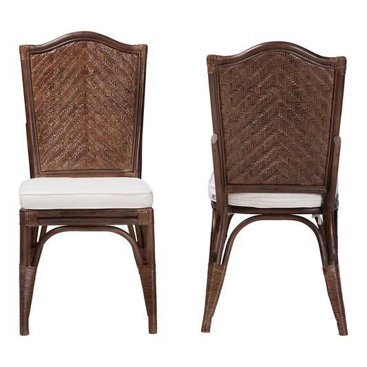 bali & pari - MahdisDining Chair in Coffee Bean - WS231-Coffee Bean/Rattan-Cushion-DC view 2
