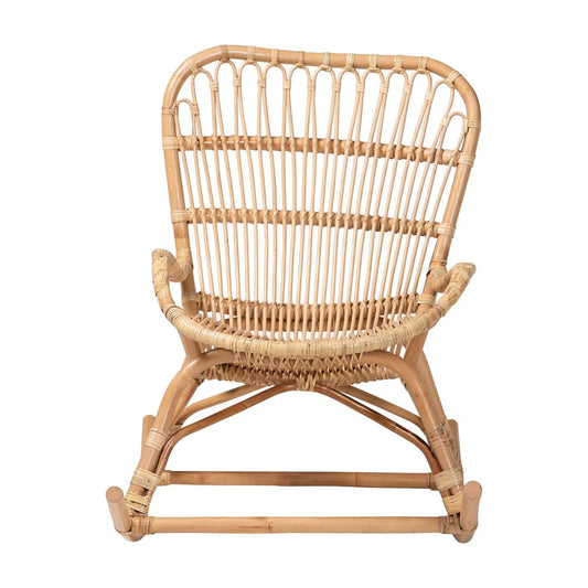 bali & pari - Mahin Rocking Chair in Light Honey - DC8005-Light Honey Rattan-RC view 2