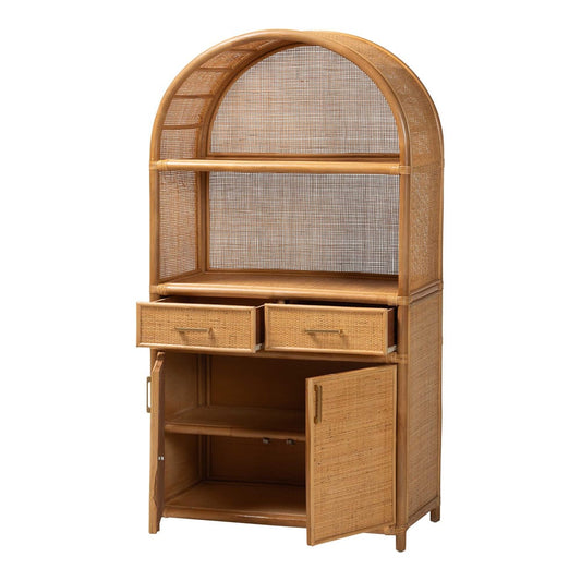 bali & pari - Mairen Storage Cabinet in Light Honey - Mairen-Light Honey Rattan-Cabinet view 2