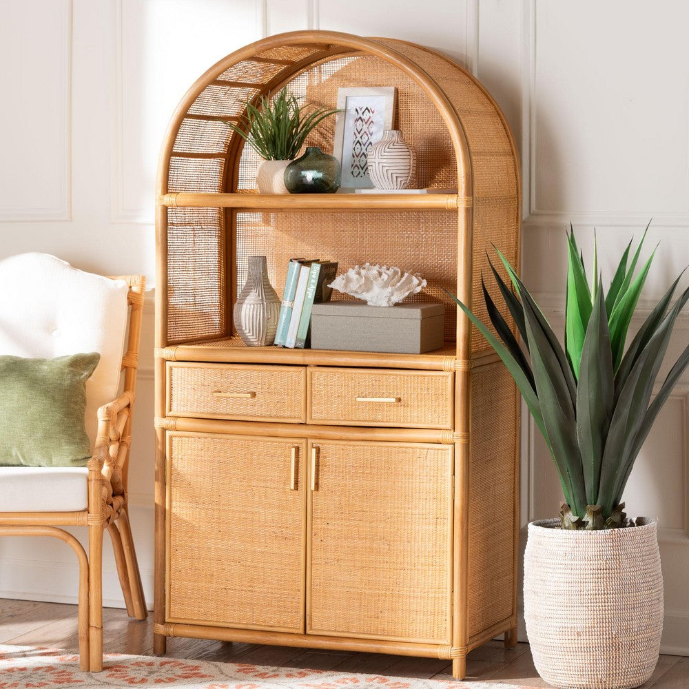 bali & pari - Mairen Storage Cabinet in Light Honey - Mairen-Light Honey Rattan-Cabinet view 10