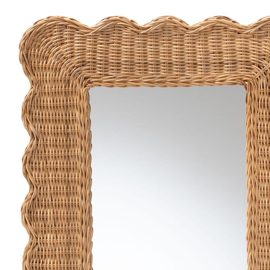 bali & pari - Makoto Mirror in Honey - WS167-Honey Rattan-Mirror view 2