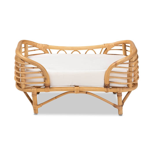 bali & pari - Malino Pet Bed in Natural Brown - Malino-Rattan-Pet Bed view 2