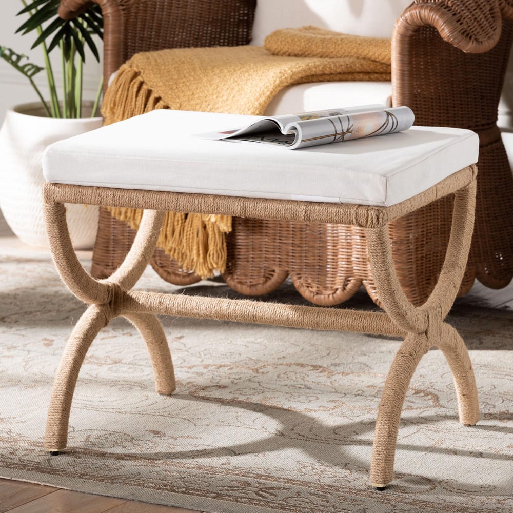 bali & pari - Maliyah Ottoman in Natural Brown - F242-FT21-Ottoman view 6