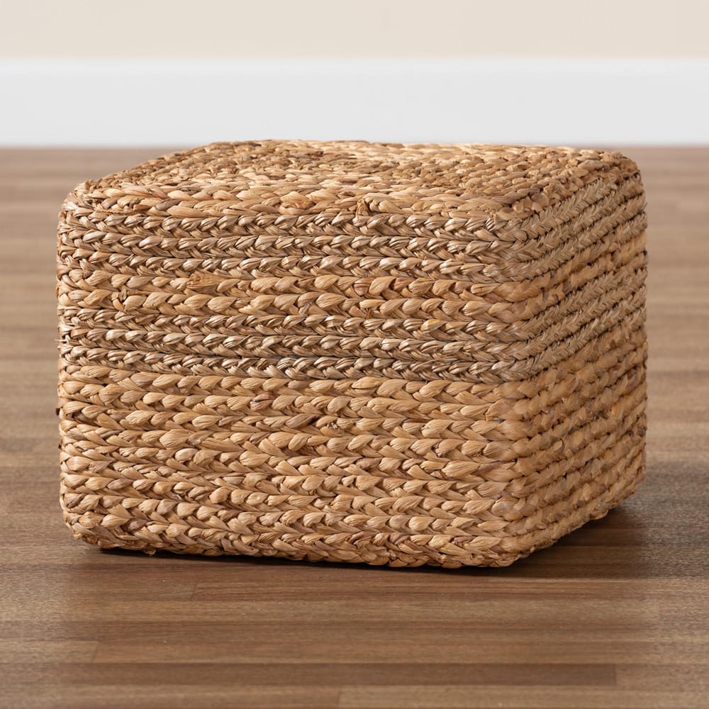 bali & pari - Marella Footstool in Natural Brown - F234-FT4-Seagrass/Waterhyacinth-Stool view 6