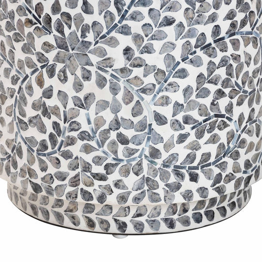bali & pari - Marilla Footstool in Mosaic Black/White - F242-FT14-Stool view 2