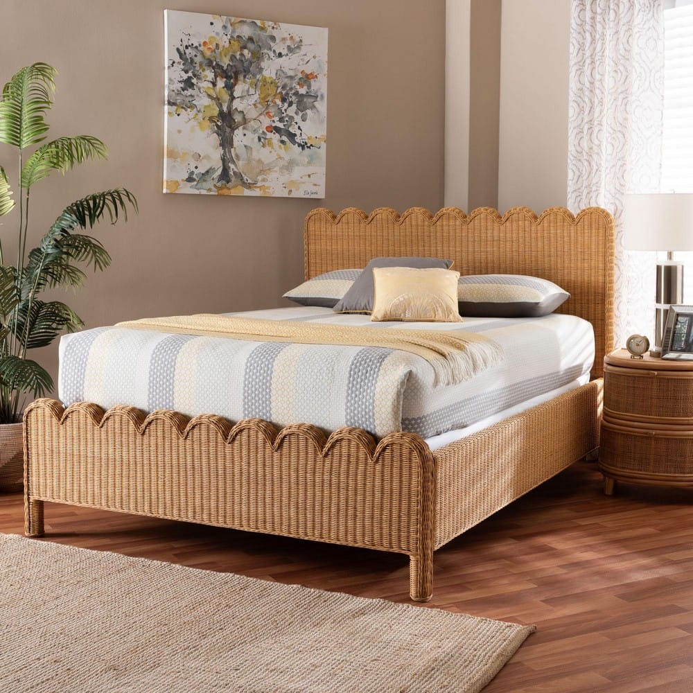bali & pari - Maritza King Size Bed Frame in Light Honey - Maritza-Wood/Light Honey-King view 7