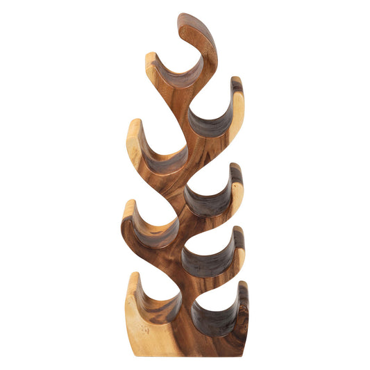 bali & pari - Matana Wine Rack in Natural - Suar WR 002-Natural/Wooden-Wine Rack view 2