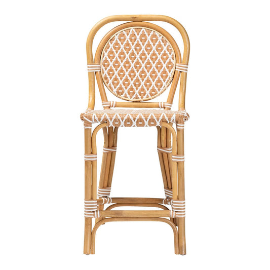bali & pari - Mattie Counter Stool in Natural Brown/Beige/White - Mattie-Rattan-Beige/White-No Arm-CS view 2