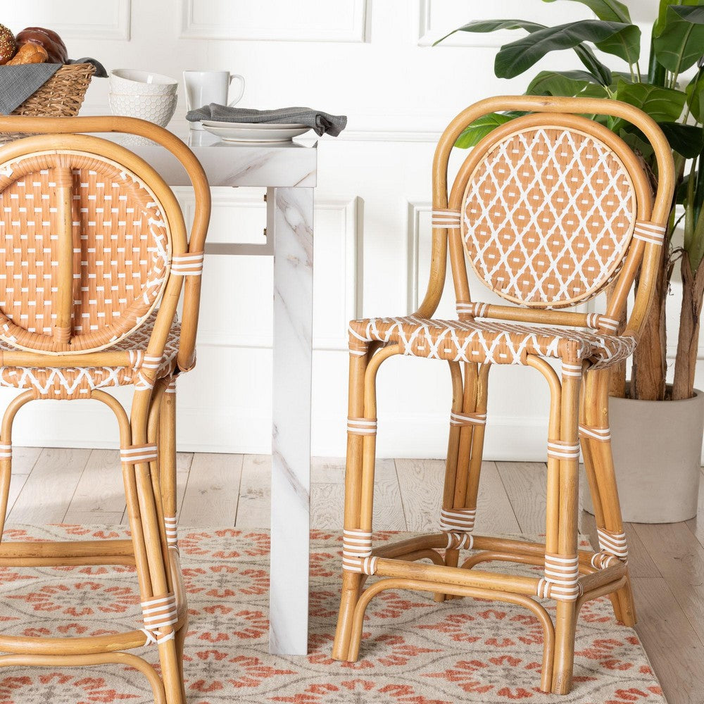 bali & pari - Mattie Counter Stool in Natural Brown/Beige/White - Mattie-Rattan-Beige/White-No Arm-CS view 8